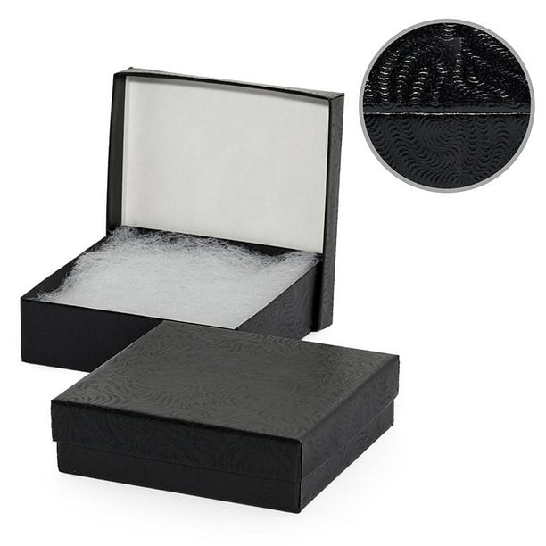 Paper Mart 50ea 75 7 X 5 1 2 X 1 Black Swirl Jewelry Box By Paper Mart Walmart Com Walmart Com