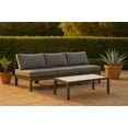 thumbnail image 2 of Meridian Furniture Nizuc Canapé Modulaire d'Extérieur Gris pour Patio, 2 of 9