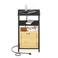 thumbnail image 5 of Furinno Moretti 3-Tier USB and Type-C Charging Port Open Storage Side Table with Metal Frame, Americano, 5 of 6
