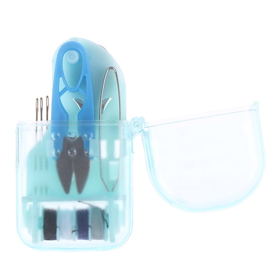 CIYISON Mini Home Travel Portable Sewing Kit with Macaron Color Box Threads Needles Scissors Tweezers DIY Garment Repair Tools