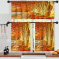thumbnail image 3 of LALILO Kitchen Curtains and Valances Set of 3 36" Trees Window Treatment Tiers for Window Decor, 3 of 5