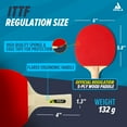 thumbnail image 5 of JOOLA Table Tennis Bundle with Carrying Case, 4 Paddles, 10 Balls, 5 of 6