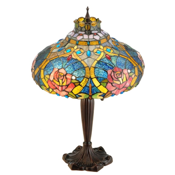 Meyda 26-inch Dragonfly Rose Table Lamp - 26