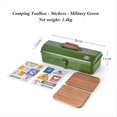 thumbnail image 5 of Caja de Herramientas para Acampar Al Aire Libre con Pegatinas Caja de Almacenamiento Impermeable Miscelánea Caja de Almacenamiento Portátil de Metal de Mano, 5 of 5