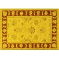 thumbnail image 1 of Ahgly Company Machine Washable Indoor Rectangle Oriental Yellow Traditional Area Rugs, 4' x 6', 1 of 4
