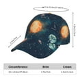 thumbnail image 2 of Sikiie Solar System And Planets Print Unisex Vintage Washed Unstructured Baseball Cap Soft Cap Adjustable Unisex Baseball Hat Dad Hat, 2 of 6