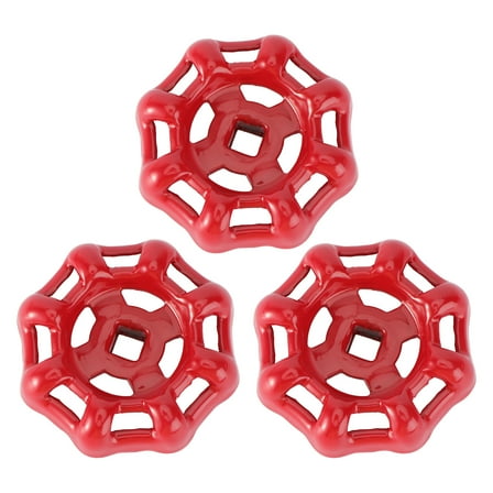 HOMEMAXS 6 pcs Hose Bibb Wheel handle for Outside Hose and Garden Valves and Valves Red