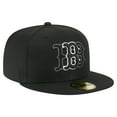thumbnail image 3 of Men's New Era Black Boston Red Sox Tri-Hit 59FIFTY Fitted Hat, 3 of 5