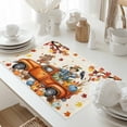 thumbnail image 5 of Thanksgiving Truck Placemats Set of 2 Autumn Scarecrows Maple Leaf Pumpkin Beige Heat Insulated Linen Place Mats, Washable Stain-Proof Table Mats for Dining Tables Holiday Decor 13x19inch, 5 of 9