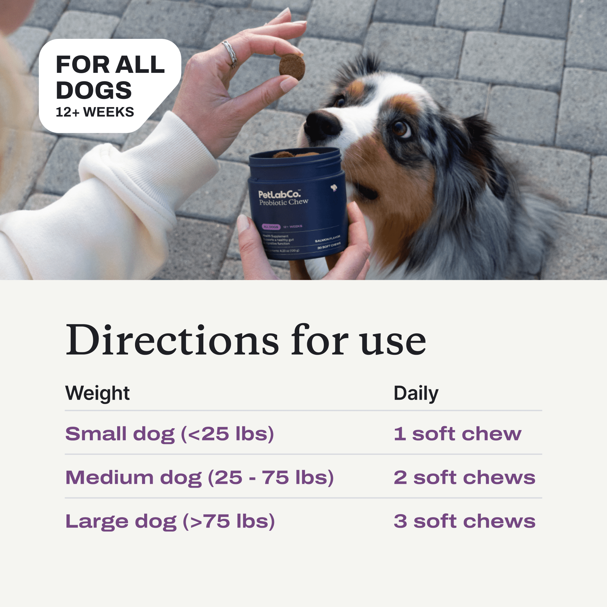 PetLab Co. Probiotics for Dogs, Clinically Tested Support for Gut Health, Diarrhea, Digestive Health & Seasonal Allergies - Salmon Flavor