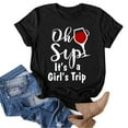 thumbnail image 2 of Gibobby Camisetas Mujer Baratas Manga Corta Mujeres Casual Camisas imprenta Cuello corto manga corta Tee Tops Tunic Blose(Negro,M), 2 of 4
