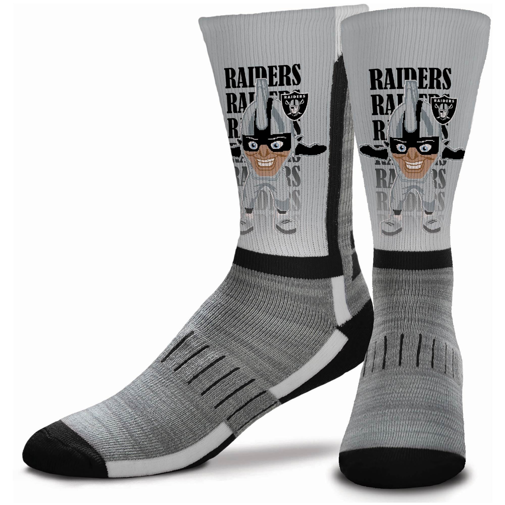 Youth For Bare Feet Las Vegas Raiders Mascot V-Curve Crew Socks
