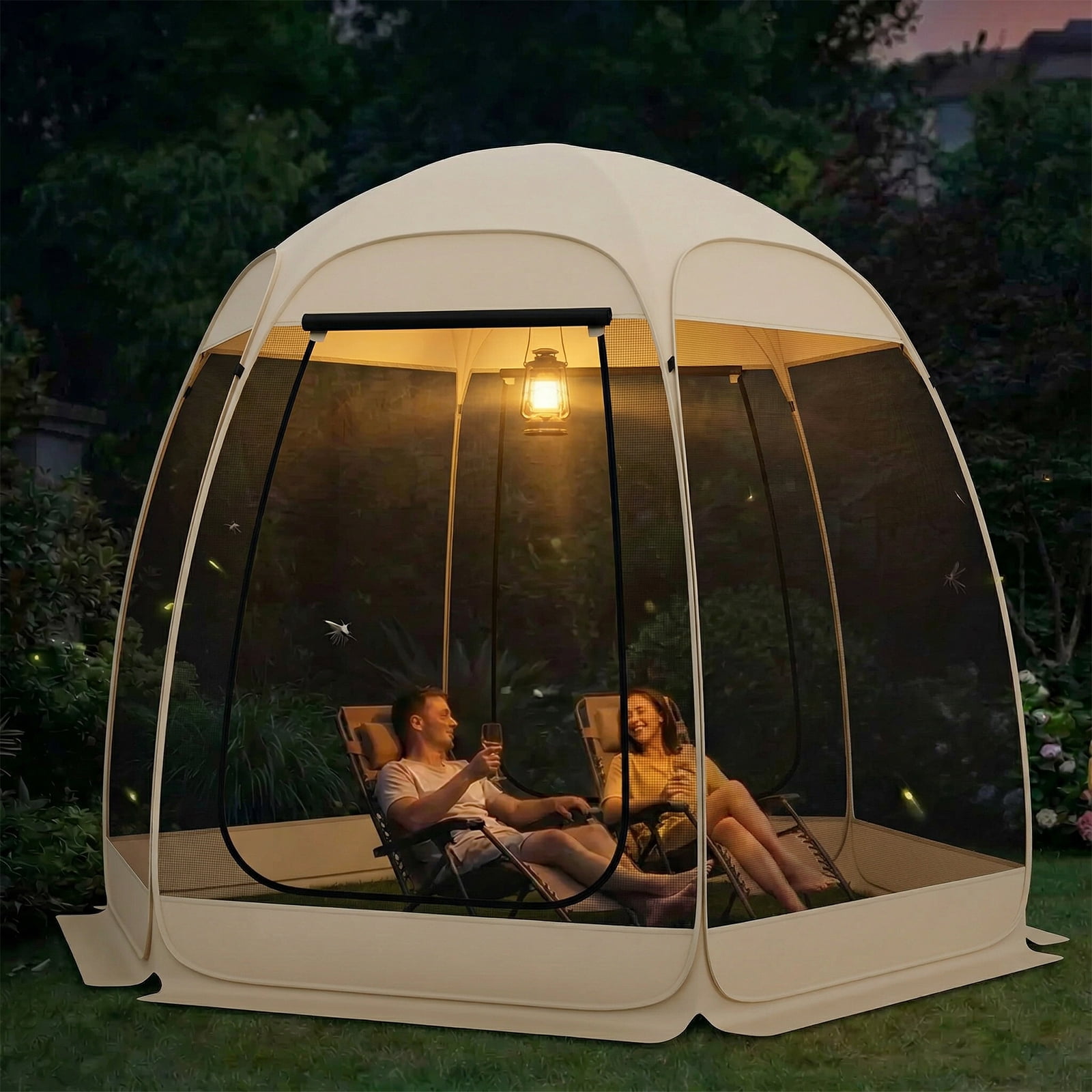 TABU Screen House Tent, 10x10ft Pop up Screen Tent, 6-7 Person