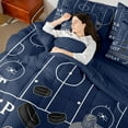 thumbnail image 4 of Castle Fairy Boys Girls Eat Sleep Ice Hockey Twin Bedding Sets 7-Piece,Ball Gamer Bedding Comforter Set Microfiber,Sport Theme Breathable Sheet Sets,Luxury Bedroom Decor,Reversible, 4 of 8
