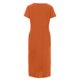 thumbnail image 4 of ICHUANYI Clearance Fashion Women Summer Solid Causal Rounk Neck Short Sleeve Vacation Pockets Dress(Orange, XXL) ICHUANYI WER2023080906110, 4 of 5