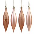 thumbnail image 1 of Vickerman N500158 Rose Gold 4 Finish Assorted Drop Ornament - 5.5 in. - 8 Per Box, 1 of 2
