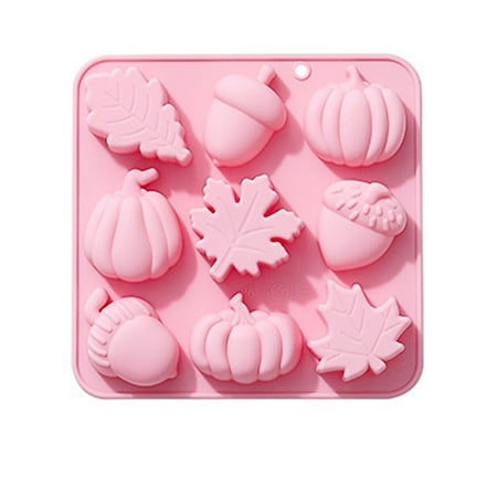 

HIABIO 9 Even Oak Fruit Cake Mold Fondant Cake Pumpkin Leaves Silicone Mould Baking Tools Sugar Mold Chocolate Fondant Mold