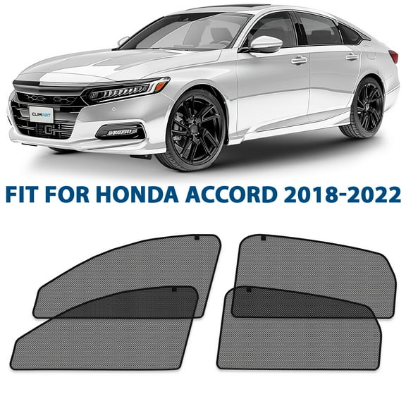 CLIM ART Magnetic Car Window Shades for Honda Accord 2018-2022, Sun Blocker Curtains, Side Window Covers, Car Accessories for Camping, Privacy Protection - MS0084