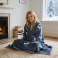 thumbnail image 6 of Dtchengua Mink Velvet Blanket， Reversible Super Soft Winter Quilt - Double Sided Faux Fur & Coral Fleece，Queen Size Bedding for Cold Weather, 6 of 6