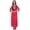 Crimson, variant on Bimba Designer Women's Cowl Maxi Lime Green Dress With Printed Tassel Scarf - 26