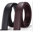 thumbnail image 2 of Cinturón de hombre con hebilla automática de PVC de piel sintética de 3,5 cm sin cabeza y alargado, 2 of 5