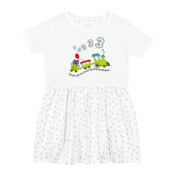 Inktastic Third Birthday Party Train Girls Toddler Dress