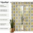 thumbnail image 5 of Vargottam Flower Print Extra Long Sheer Curtains for Double Height Windows & Doors - Set of 2 Panels, 108", Grommet Top, Light Filtering Printed Georgette Drapes, 5 of 9