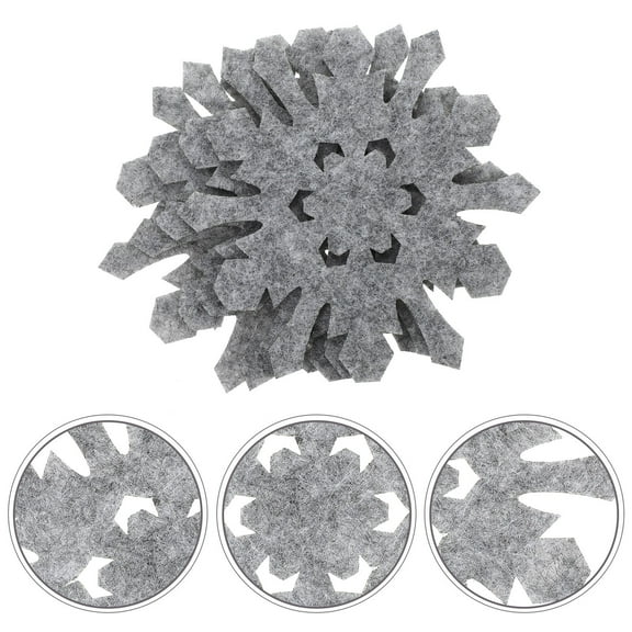 SWETRACE Cup Mats 8Pcs Coasters Square Grey Felt Heat Prevention