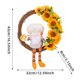 thumbnail image 3 of Spring Bee Festival Sunflower Long Legs Chef Doll Wreath Cute Doll Simulation Flower Decoration, 3 of 6