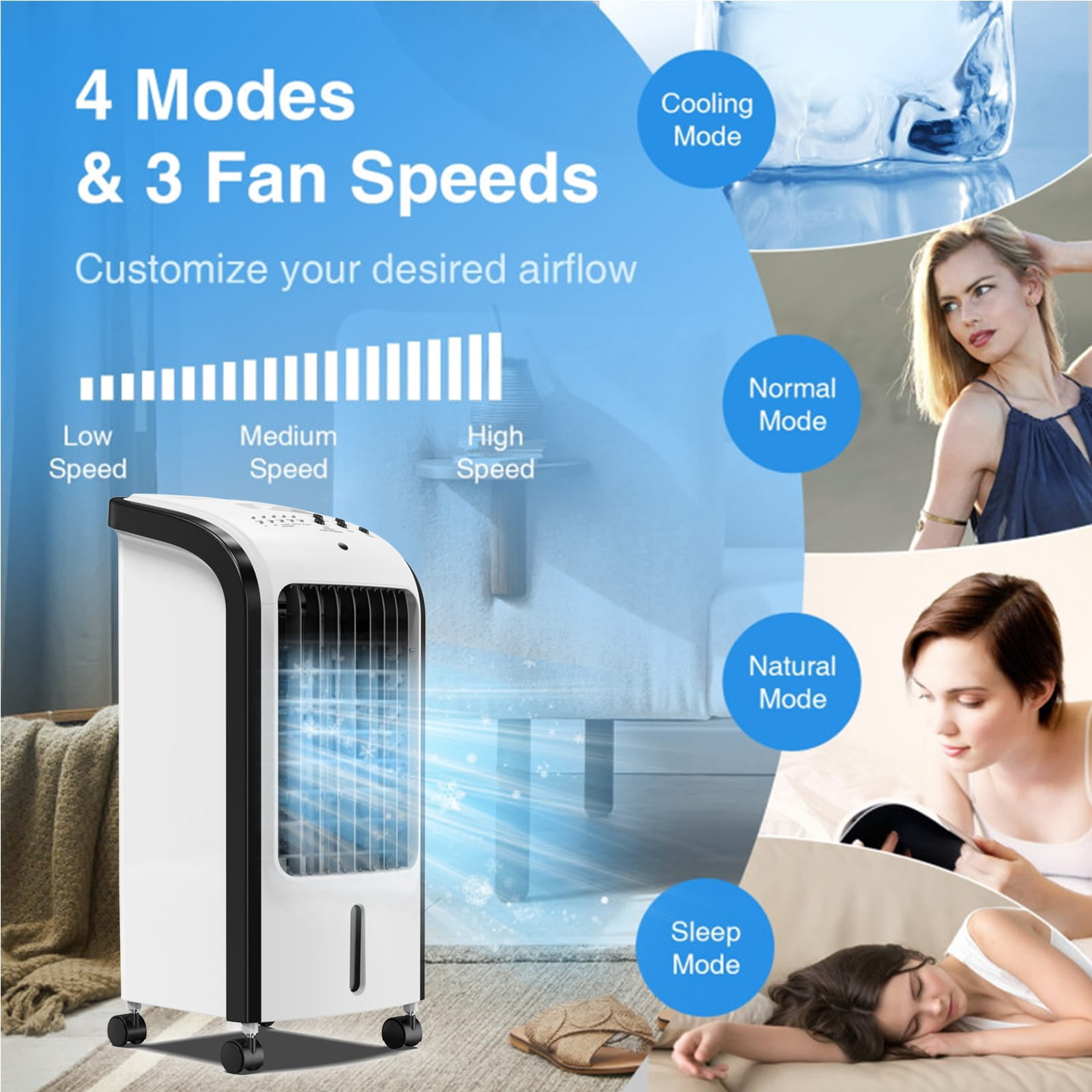 Fenbeli 3-in-1 Evaporative Air Cooler with Remote for Home Office