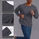 thumbnail image 1 of pstuiky camisa de manga larga para hombre, Camiseta informal de manga larga con cuello redondo para hombre, color liso, transpirable, para correr y hacer ejercicio camisetas de hombre xl, 1 of 8