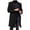 Black, variant on Men's Winter Anorak Jacket Fashionable Long Wool Overcoat for Cold Weather Warm Soft Comfortable Stylish Outerwear