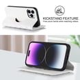 thumbnail image 4 of Funda antirrobo con cierre magnético para iPhone 14 Pro, compatible con carga magnética, piel sintética y TPU, diseño tipo billetera, ranuras para tarjetas, 4 of 5