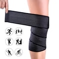 thumbnail image 2 of Woeilo Elastic Knee Wraps Compression Bandage Support for Legs, Thighs, Hamstrings Ankle & Elbow Joints Reduce Swelling, Lymphatic Relief Help Recover from Knee Replacement Surgery One Size, 2 of 5