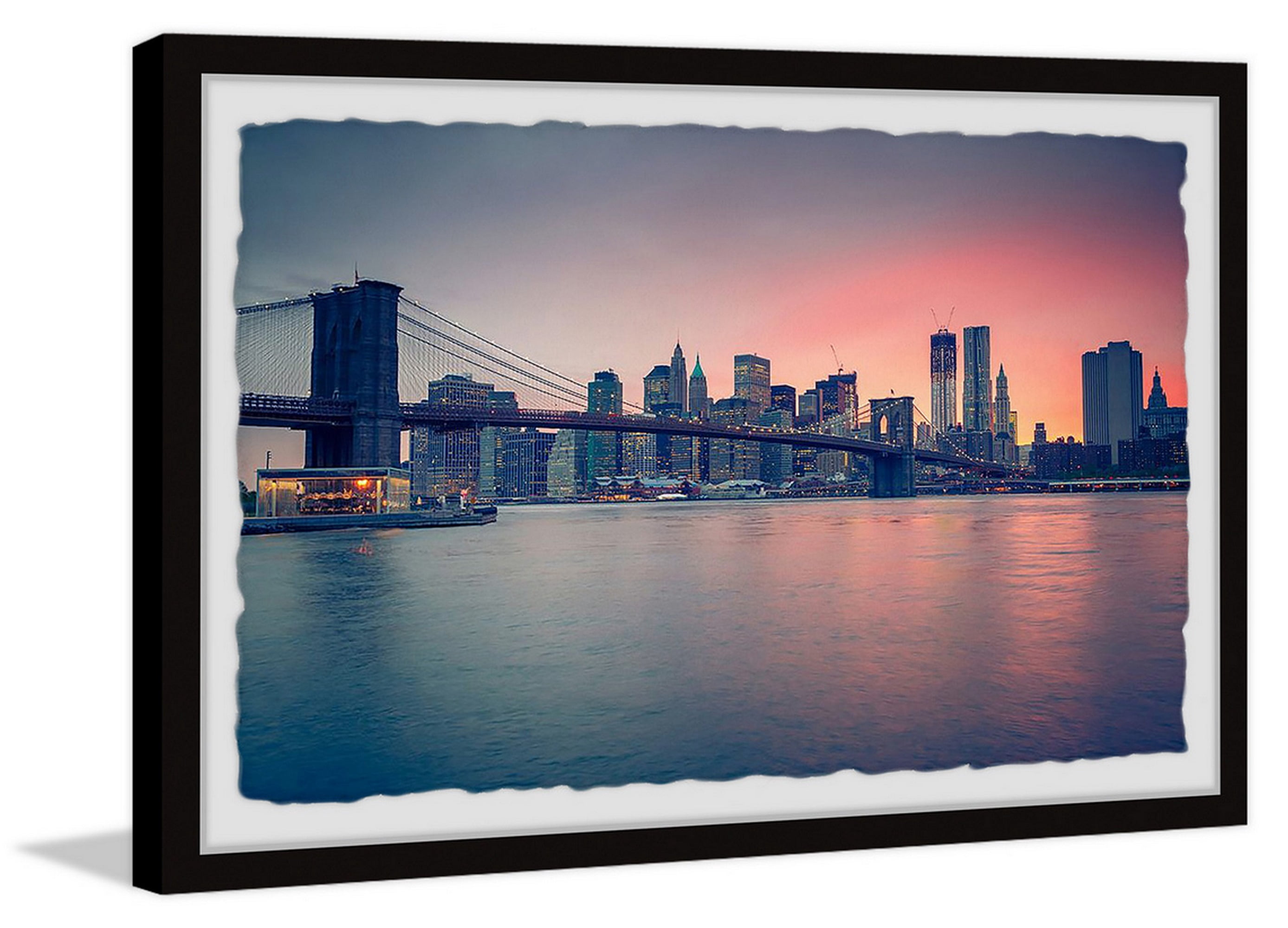 Marmont Hill Dawn at the City Framed Wall Art, 12" x 18"