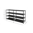 Mainstays 4 Tier 24 Pair Shoe Rack Storage Organizer, Rich Black