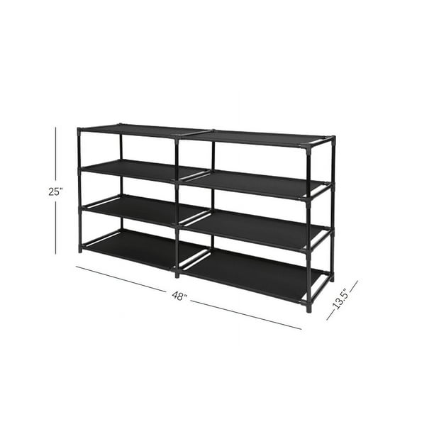 Mサイズ 10箱　ジョリー　④ Mainstays 4-Tier 24-Pair Adjustable Shoe and Boot Rack, Rich Black