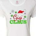 thumbnail image 4 of Inktastic Gigi Claus with Christmas Santa Hat and Snowflakes Women's T-Shirt, 4 of 5