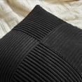 thumbnail image 4 of Fancy Homi 2 Packs Black Lumbar Decorative Throw Pillow Covers 14x24 Inch for Couch Bed Sofa, Rustic Farmhouse Boho Home Decor, Soft Striped Corduroy Rectangle Accent Cushion Case 35x60 cm, 4 of 8