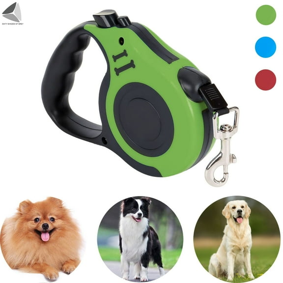 Retractable Dog Leash, 16 FT Pets Dog Walking Leash for Small to Large Dogs Up to 33lbs (Green)