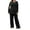 Black, variant on Cuteduck Womens Plus Size Two Piece Lounge Sets Long Sleeve Wide Leg Pants Homewear Pajamas Set with Pocket 1X-5X