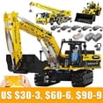 thumbnail image 2 of Moter Power-excavadora de coche técnico con Control remoto para niños, 2023, bloques de construcción, camión de ingeniería, juguetes, juegos Moc, regalo, 2 of 4