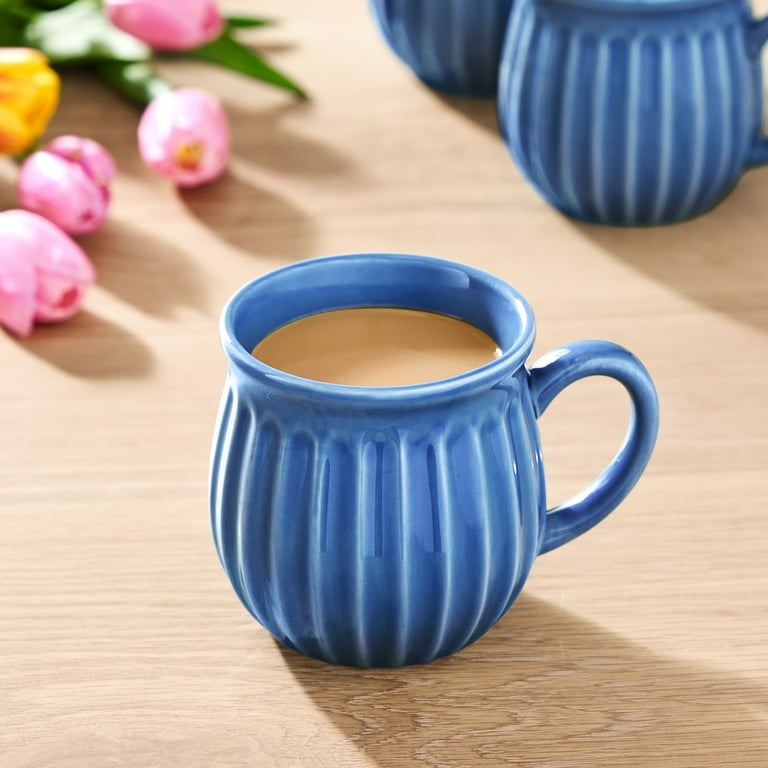 The Pioneer Woman Colette 12-Ounce Blue Stoneware Mug, Rustic
