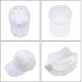 thumbnail image 3 of Sequin Baseball Cap Adjustable Breathable Visor Cap for Men & Women Shiny Glitter Cap Mardi Gras Hat, 3 of 4
