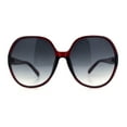 thumbnail image 5 of Womens Oversized Round Butterfly Minimal Plastic Iconic Diva Sunglasses Red - Smoke, 5 of 8