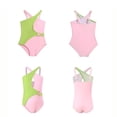 thumbnail image 6 of YunPes Girls One Piece Swimsuits Fashion Color Block Bathing Suit Front Criss Cross Swimwear Monokini Teen Pool Beach Outfit, 6 of 6