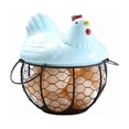 thumbnail image 1 of Almacenamiento de cocina, cesta de huevos de alambre de Metal, cubierta de pollo de granja, soporte for huevos/caja organizadora/contenedor, 1 of 6