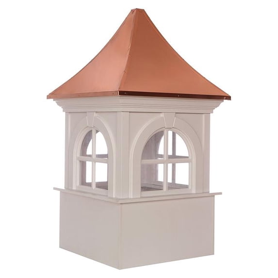 Good Directions PS36SW 36 x 58 in. Smithsonian Fairfax Vinyl Cupola with Roof - Copper & White
