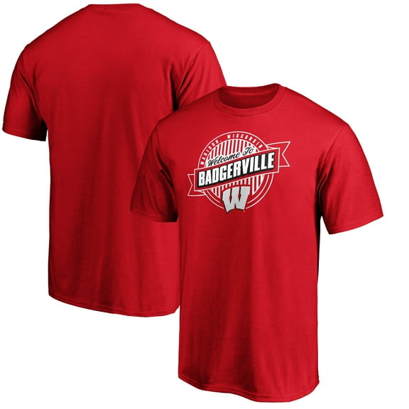 Men's Red Wisconsin Badgers Badgerville T-Shirt