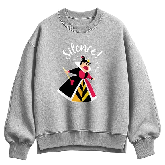 Alice In Wonderland - Queen Of Hearts Silence Women's Oversized Fleece Crew Sweatshirt